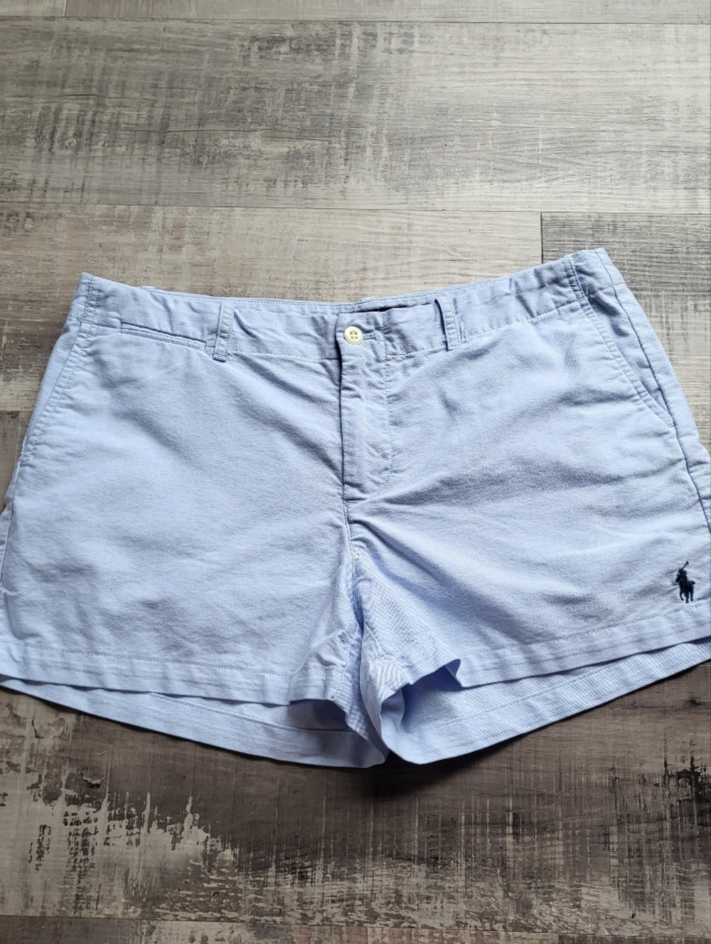 Polo Ralph Lauren Shorts Womens Size 10 Light Blue Chino Casual Preppy Cotton
